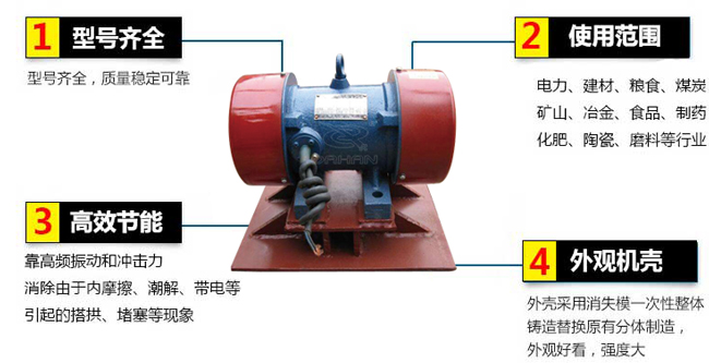 lzf倉壁振動器：1，型號齊全：型號齊全，質量穩定可靠。2，適用范圍：電力，建材，糧食，煤炭，礦山，冶金，食品，制藥，化肥，陶瓷，磨料等行業。3，高效：靠高頻振動和沖擊力消除由于內摩擦，潮解，帶電等引起的塔供，堵塞等現象。4，外觀機殼：外殼采用消失模一次性整體鑄造替換原有分體制造，外觀好看，強度大。